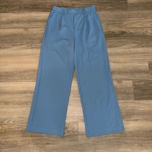 Halara Wide Leg Dress Pants Women's Medium Blue Stretch Work Office